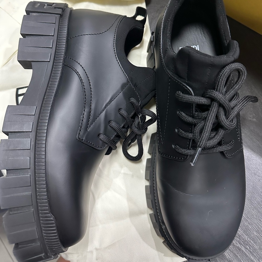 FF logo lug sole loafer